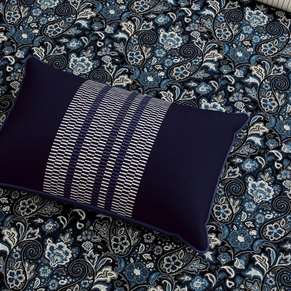 Yara Cushion by Bedeck of Belfast in Midnight Blue